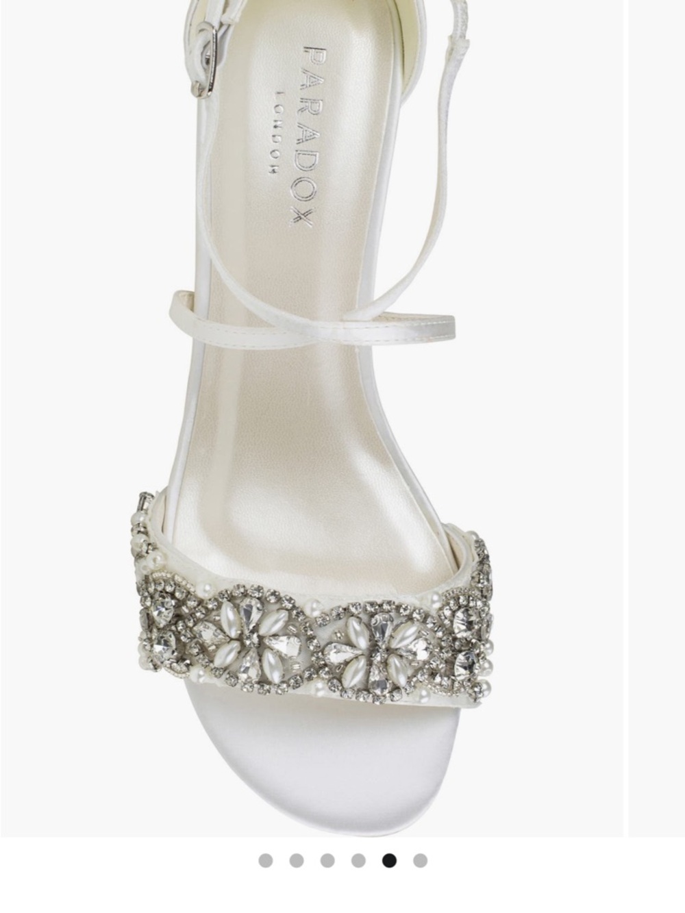 White Embellished Bridal Sandal